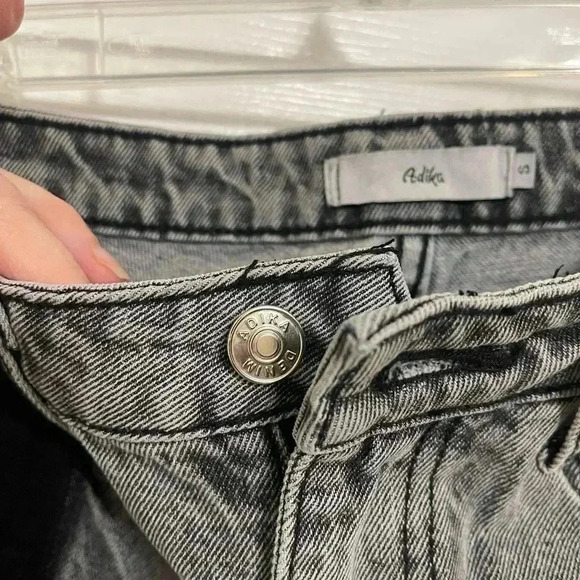 Adika Jeans Womens S 25 Gray Black Two Tone Mom Hight Waist Crop 90s Retro Y2K - Picture 11 of 12